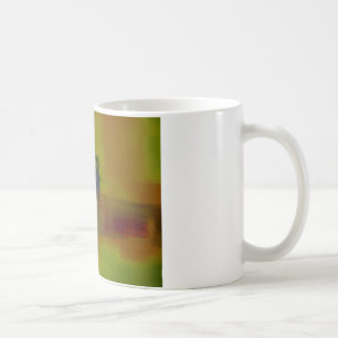Abstrakt för modern Grönt-Gult Kaffemugg