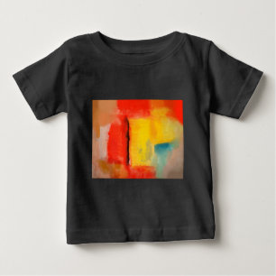 Abstrakt för modern röd Gult T-shirt