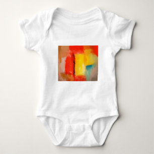 Abstrakt för modern röd Gult Tee Shirt