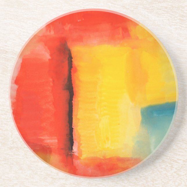 Abstrakt för modern röd Gult Underlägg (Framsidan)