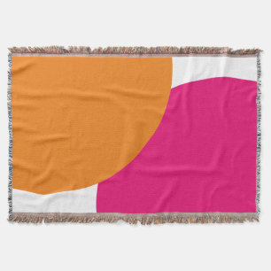 Abstrakt för modern Rosa och Orange Filt