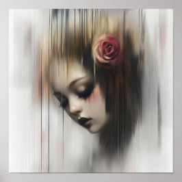 Abstrakt för modern Snyggt Elegant, vacker kvinna Poster