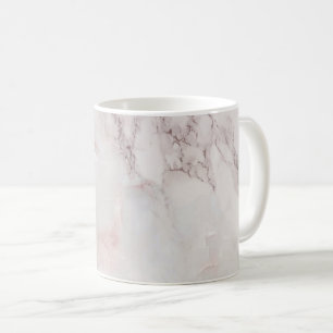 Abstrakt för mönster för rosa vitmarmor elegant kaffemugg