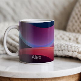 abstrakt för mörk blått lila kaffemugg