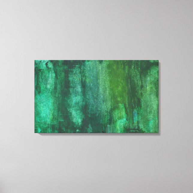 Abstrakt för mörk grönt vattenfärg canvastryck (Framsida)