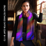 Abstrakt för Neon Blue Lila Grönt Orange Long Sjal<br><div class="desc">Neon Blue Purple Green Orange Abstract Pattern Long Scarf. Bild i ljusa nyonfärger ger en unik design som en speciell person kommer att få som gåva.</div>
