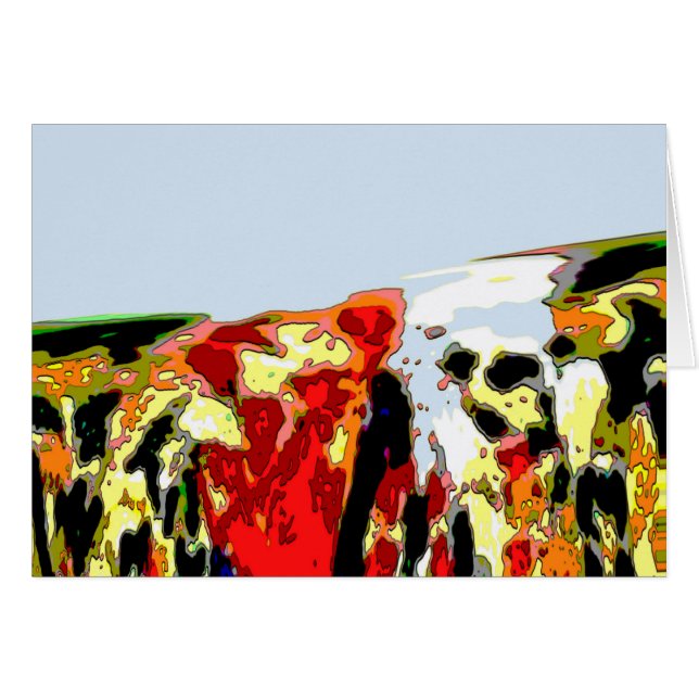 Abstrakt för oljeutsläpp hälsningskort (Framsidan Horizontal)