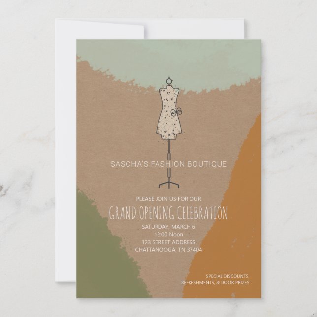 Abstrakt för öppningsformulär för stor öppningsdör inbjudningar (Framsida)