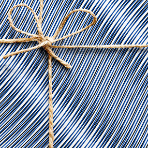 Abstrakt för optisk illusion av Blue White Moiré R Presentpapper