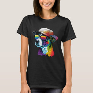 Abstrakt för platterValp Hund Hund Hund 26 T Shirt