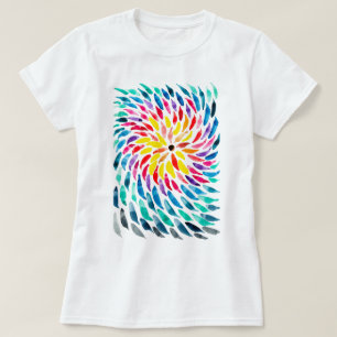abstrakt för regnbåge i spiral t shirt