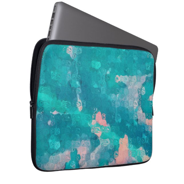 Abstrakt för regndroppar laptop sleeve (Framsidan Höger)