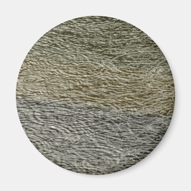 Abstrakt för regndroppsskydd, naturomfoto magnet (Framsidan)