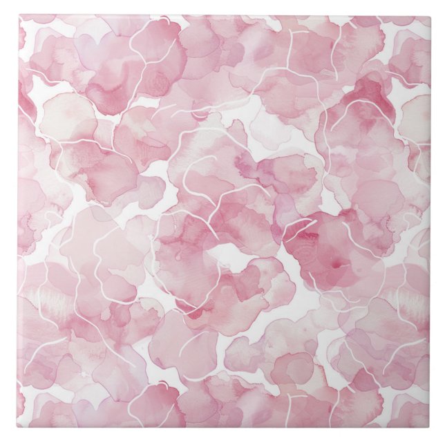 Abstrakt för Rosa av chic Kakelplatta (Framsidan)