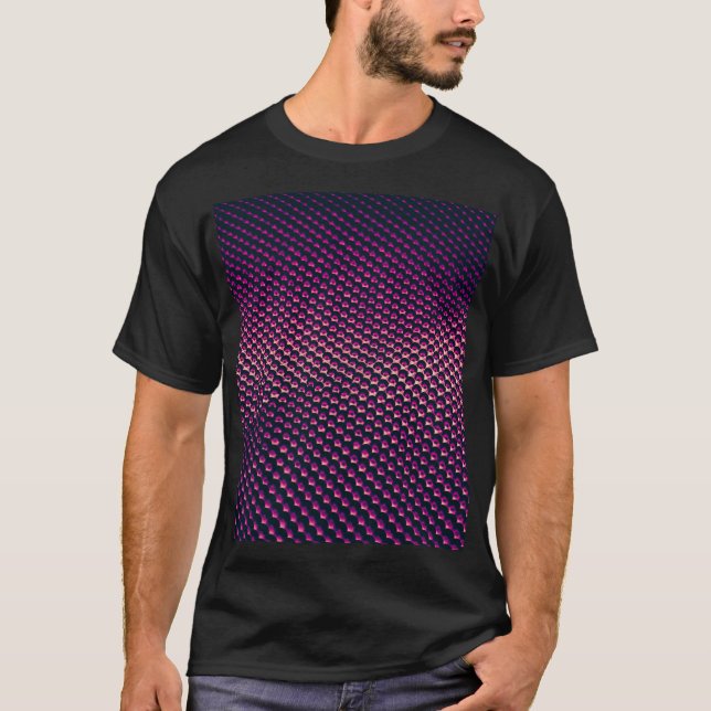 abstrakt för rosa av metallisk futuristiska. t shirt (Framsida)