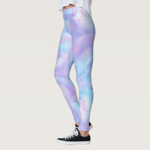 Abstrakt för rosa, blått och Lila Leggings