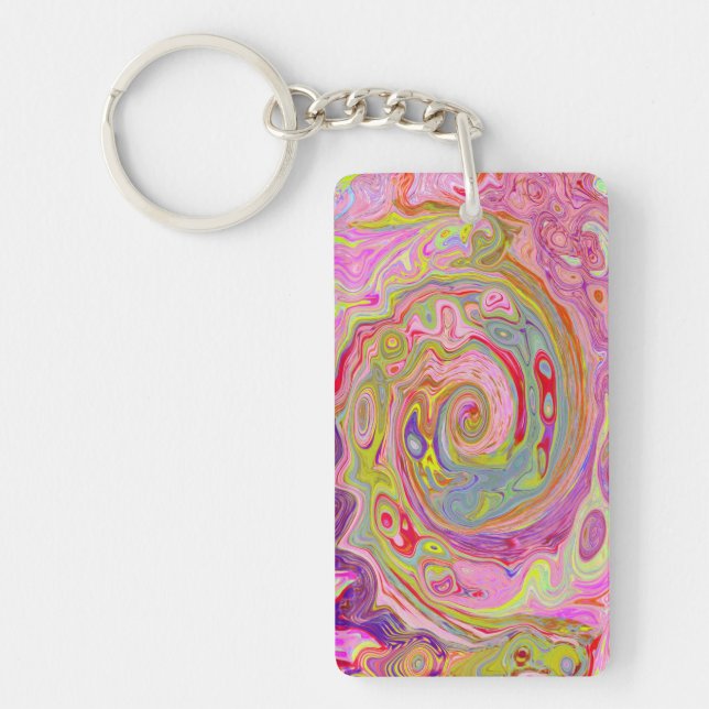 Abstrakt för Rosa, Gult och Magenta i Retro Groovy (Framsidan)