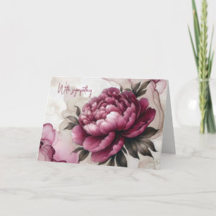 Abstrakt för Rosa i Peony Kort
