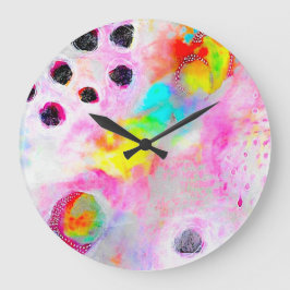 Abstrakt för rosa och vattenbruk stor klocka