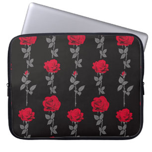 Abstrakt för sjölösa blommor i mönster röd ros vin laptop fodral