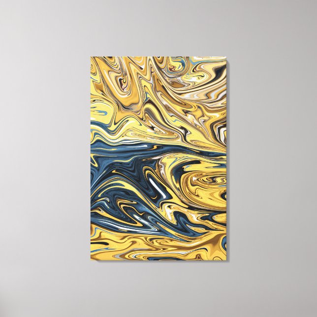 Abstrakt för smält Guld | Bästa contemporary Canvastryck (Framsida)