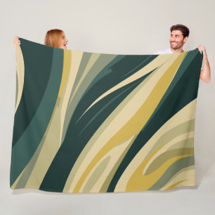 Abstrakt för snabb toner Swirl-design Fleecefilt