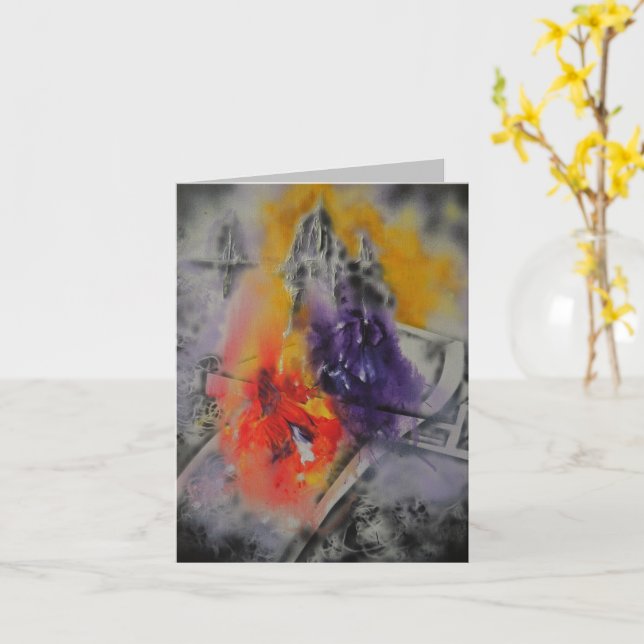 Abstrakt för tankning i Färg Kort (Gul blomma)