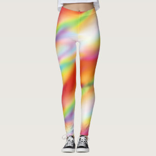 Abstrakt för trendig och Coola Färglös oskärpa Mön Leggings