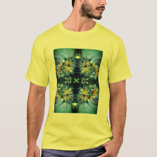 Abstrakt för uppfällning av solros t shirt