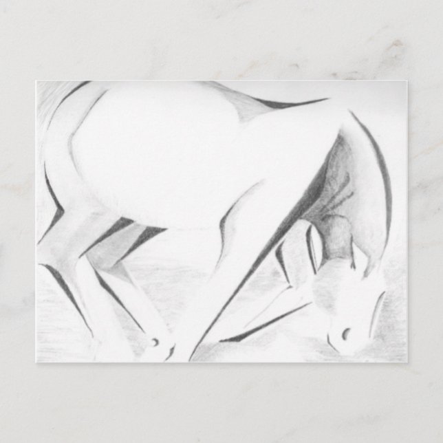 Abstrakt för utkast till häst vykort (Framsida)