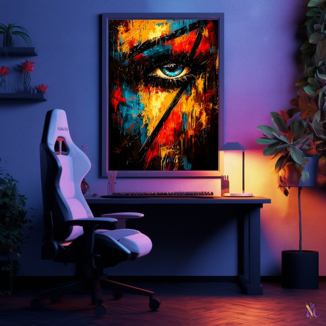 Abstrakt för uttryckssymbol för intensiv Gaze-Cont Poster (Skapare uppladdad)