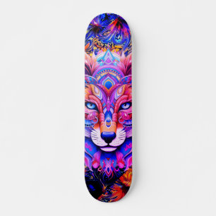 Abstrakt för Varg av  med visuell Vild Art Skatebo Mini Skateboard Bräda 18,5 Cm
