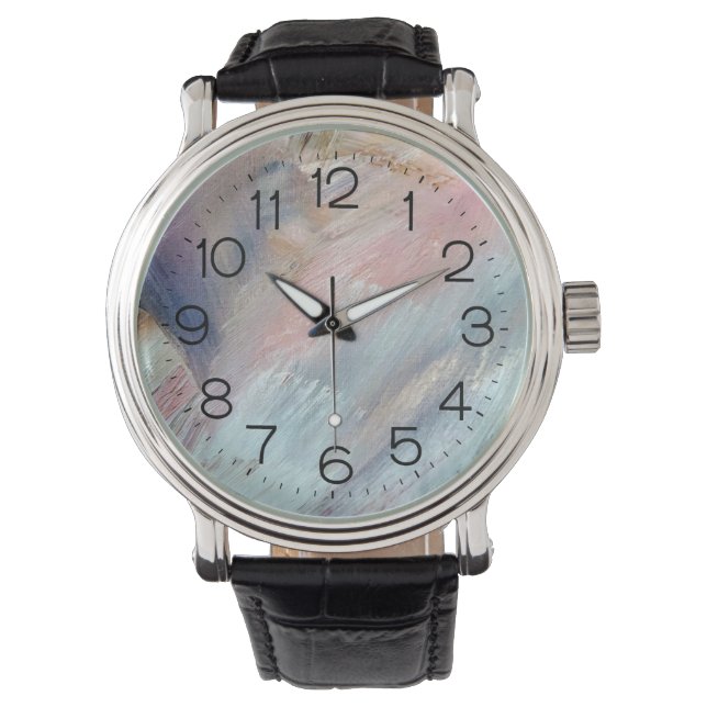 Abstrakt för vattenfärgsfärg armbandsur (Framsida)