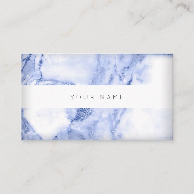Abstrakt för vit marmor, marmor visitkort (Framsida)