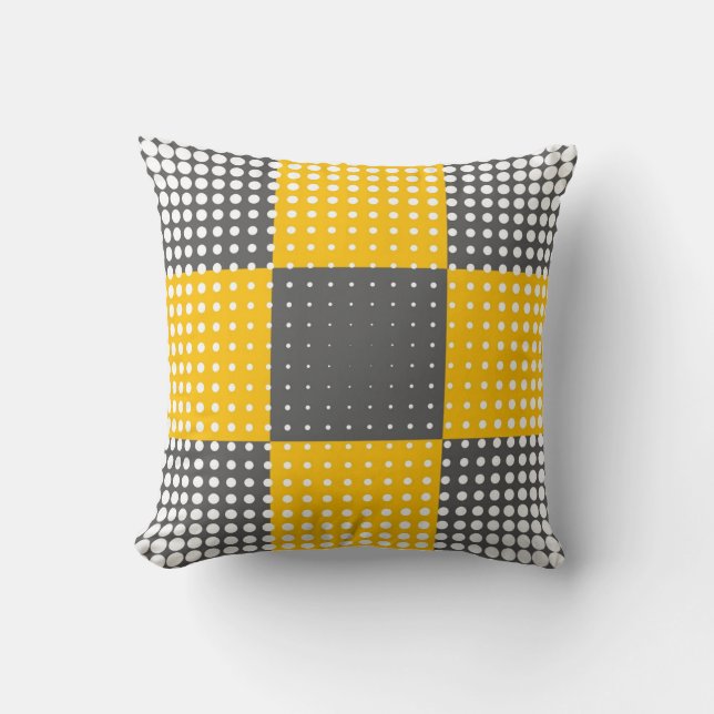 Abstrakt för vit Polka dots Art Design Pillow Kudde (Framsida)