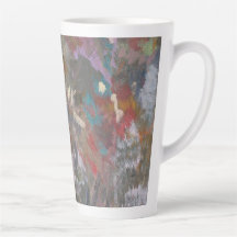 Abstrakt Forest Flowers Latte Mugg
