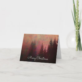 Abstrakt Forest Ligcape Art God jul Helgkort
