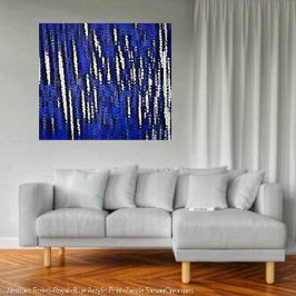 Abstrakt Forest Royal-Blue Canvastryck