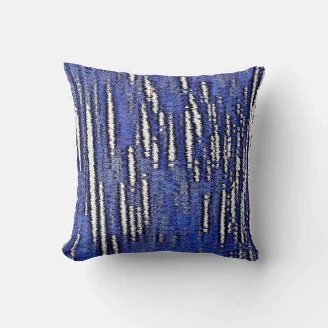 Abstrakt Forest-Royal Blue Kudde (Framsida)