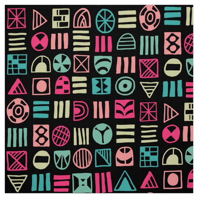 Abstrakt former 060617 Mönster - Färg 01 Tyg (Provkarta)