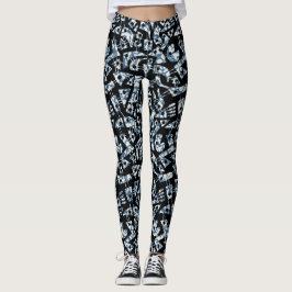 Abstrakt former 180318 - moln leggings