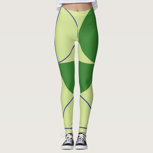 abstrakt former konst leggings (Framsida)