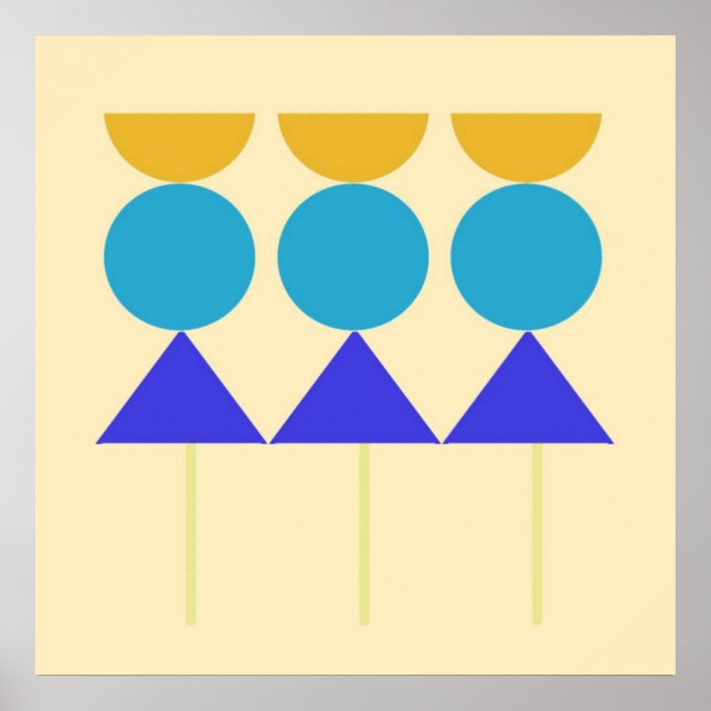 abstrakt former konst poster (Framsidan)
