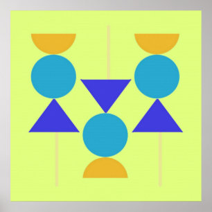 abstrakt former konst poster