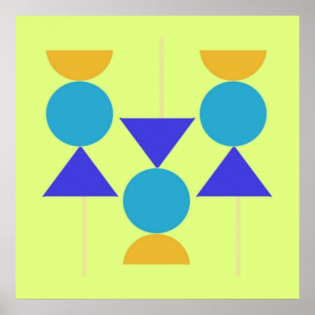abstrakt former konst poster (Framsidan)