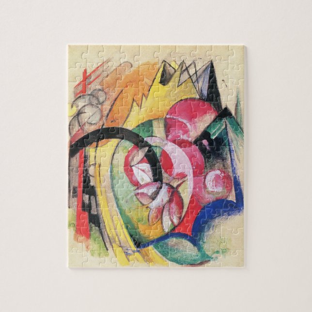 Abstrakt Forms (även kallad Färgad Flowers) av Fra Pussel (Vertikal)