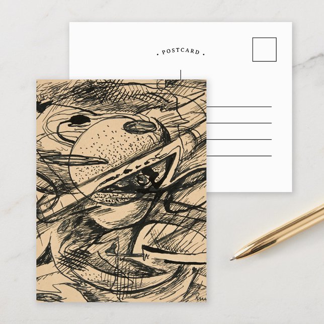 Abstrakt formulär | Rudolf Bauer Vykort (Skapare uppladdad)