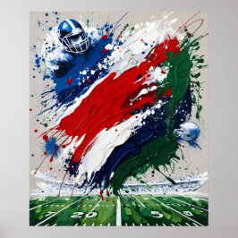 Abstrakt Fotbollskonst Poster