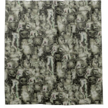 Abstrakt-fotonad mosaik i skuggor av grått