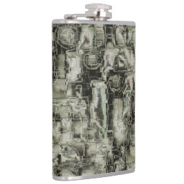 Abstrakt-fotonad mosaik i skuggor av grått fickplunta